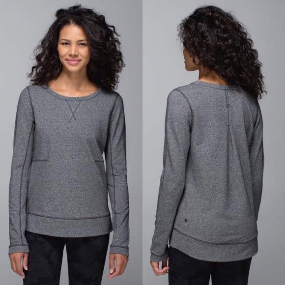lululemon athletica Tops - Lululemon Exhalation Pullover II Charcoal Gray